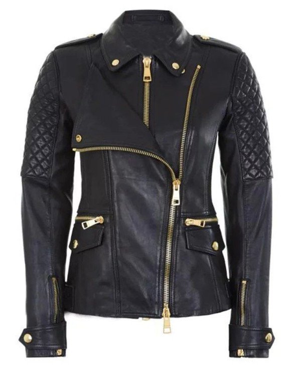 HugMe.fashion Ladies Casual Leather Jacket in Blac...